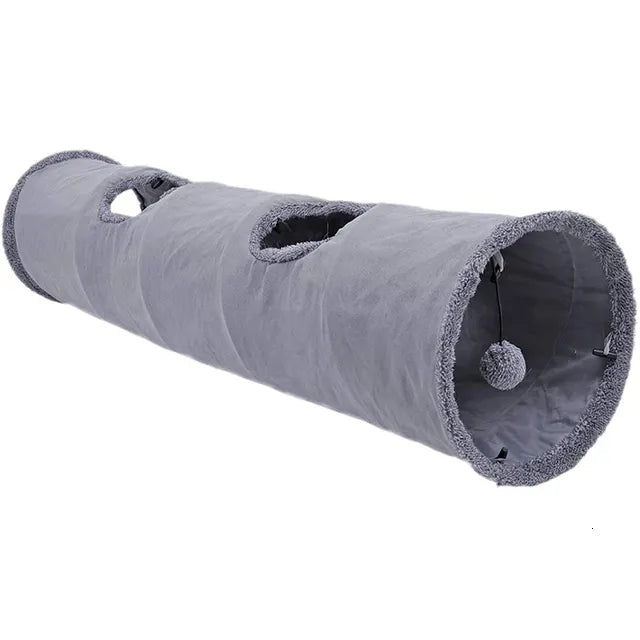 SilkenTail Suede Collapsible Cat Tunnel