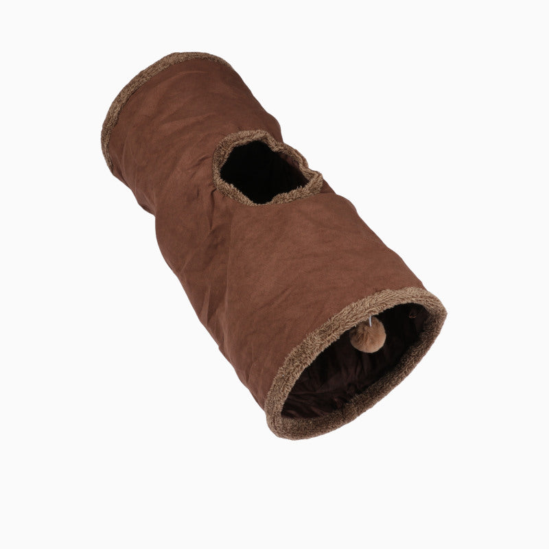 SilkenTail Suede Collapsible Cat Tunnel