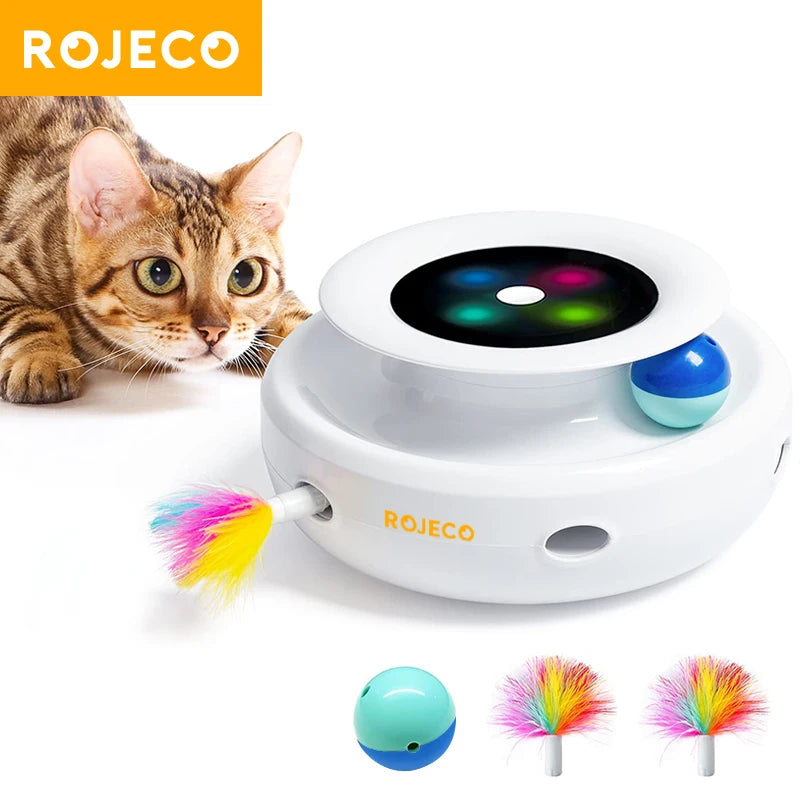 2 in 1 Interactive Smart Cat Teaser Toy