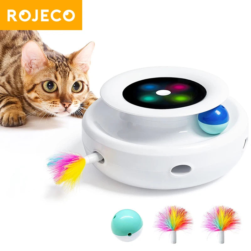 2 in 1 Interactive Smart Cat Teaser Toy