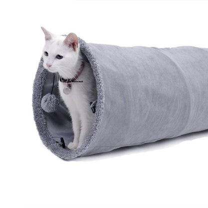 SilkenTail Suede Collapsible Cat Tunnel