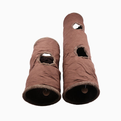 SilkenTail Suede Collapsible Cat Tunnel