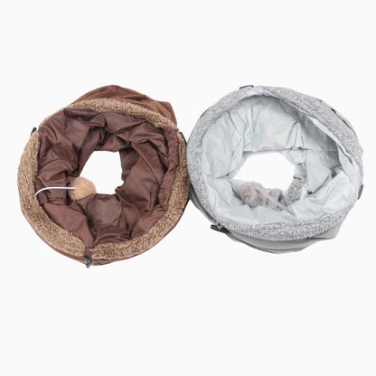 SilkenTail Suede Collapsible Cat Tunnel